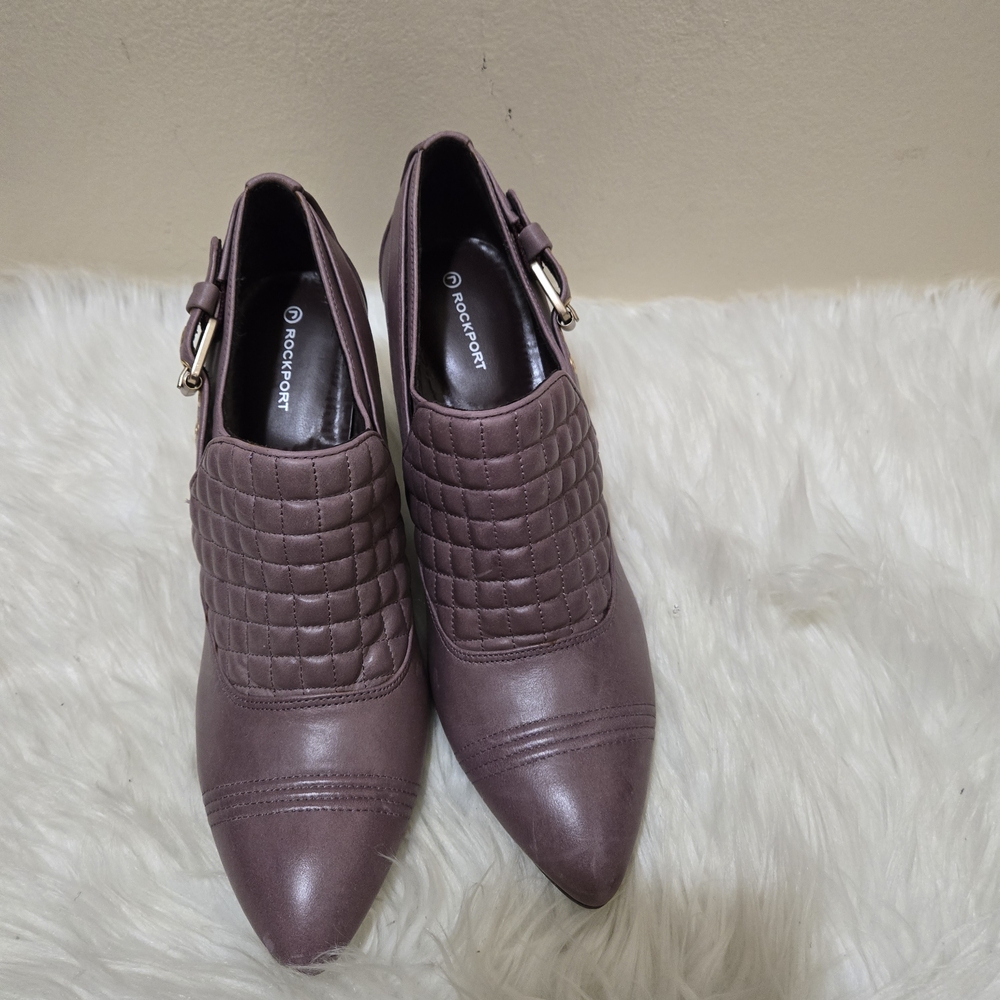 Rockport Women's Quilted Heeled Boots - Purple Size US 8 EUR 38.5